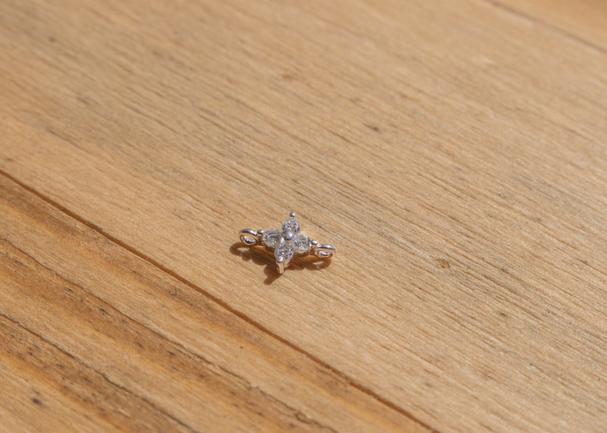 Mini Flower CZ Charm