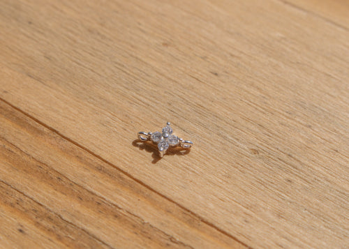 Mini Flower CZ Charm