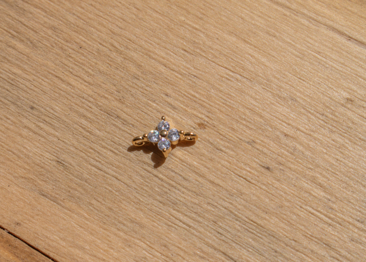 Mini Flower CZ Charm